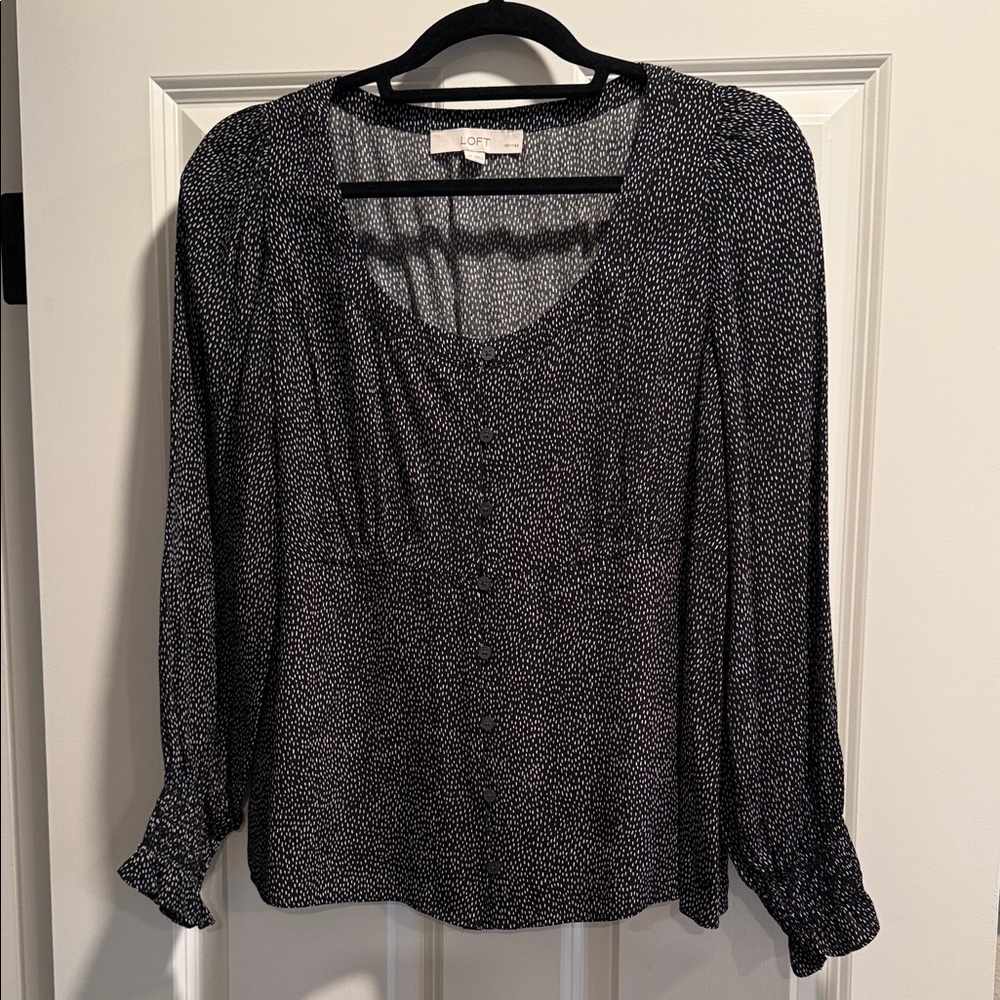CAbi Black and White Blouse